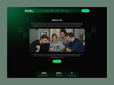 Creative Agency - About Us Page about us page creative creative agency digital agency graphic design landing page marketing agnecy ui ui design ux web agency web design website wx design