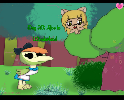 Junefairytale Day 20: AliceinWonderland art post art tag digital art drawing fan art illustration