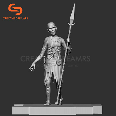 3D Printed Character Model 3d 3d design 3ddesignportfolio 3dprintedmodel 3dprintingart grey3dmodel modelingtoprinting sculptedin3d visualization
