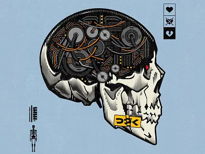腐った cartoon character design graphic design illustration skull vector