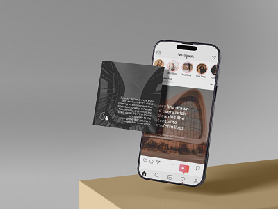 Social Media Post Design for Calm Space architecture brand branding design digital digital art graphic design identity branding instagram instagram post interior design minimal modern post post design social media social media design story story design