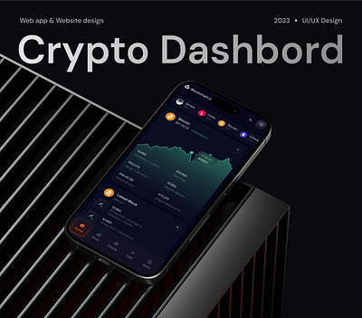 Crypto-Blockchain Dashboard Design app app design app ui blockchain blockchain app crypto crypto app cryptocurrency dashboard dashboard design landing page mobile app