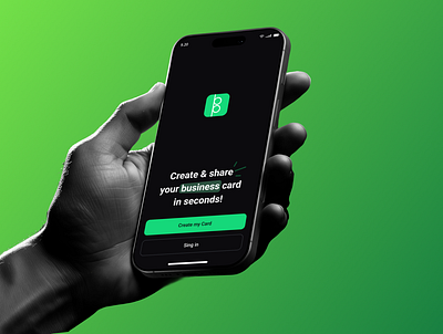 Create & Share — Smart Business Card App app design business card card creator clean ui creative app digital card interaction design mobile mobile app mobile app design monimal design product design qr code share contact ui user experience user interface ux