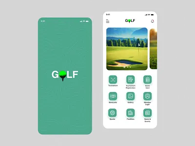 Golf Club App Designs animation graphic design landing page logo motion graphics ui vector