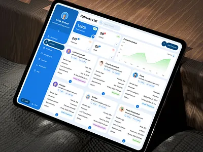 Patients Management Dashboard UI dashboard healthcare app interface design medical dashboard patient management product design ui design uxui