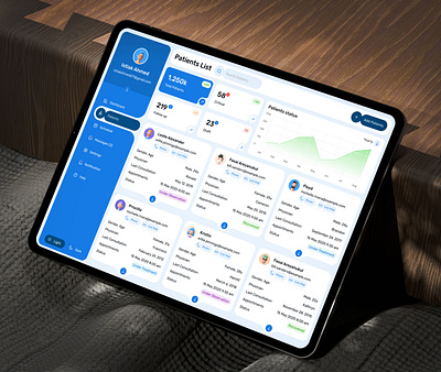 Patients Management Dashboard UI dashboard healthcare app interface design medical dashboard patient management product design ui design uxui