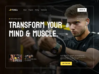 Fitnix Modern Gym & Trainer Website Template agency creative design fitness business website fitness website template framer template gym website design landing page modern no code website template responsive gym website seo optimized template ui ux wellness coach website