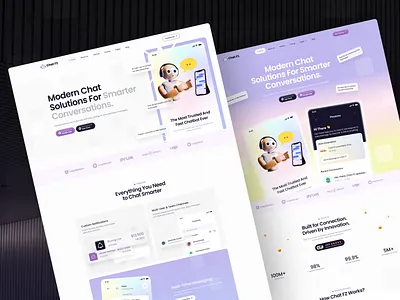 Chat FZ – Chat Application SaaS Landing Page chat website chat website template design figma design landing page landing page design messaging app design minimal design no code website saas templates saas website template design ui uiux design uiux for chatapp uxui design web design webflow webflow template website concept
