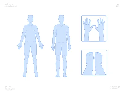 Technical illustrations design healthcare illustration instructional medical minimal technical vector