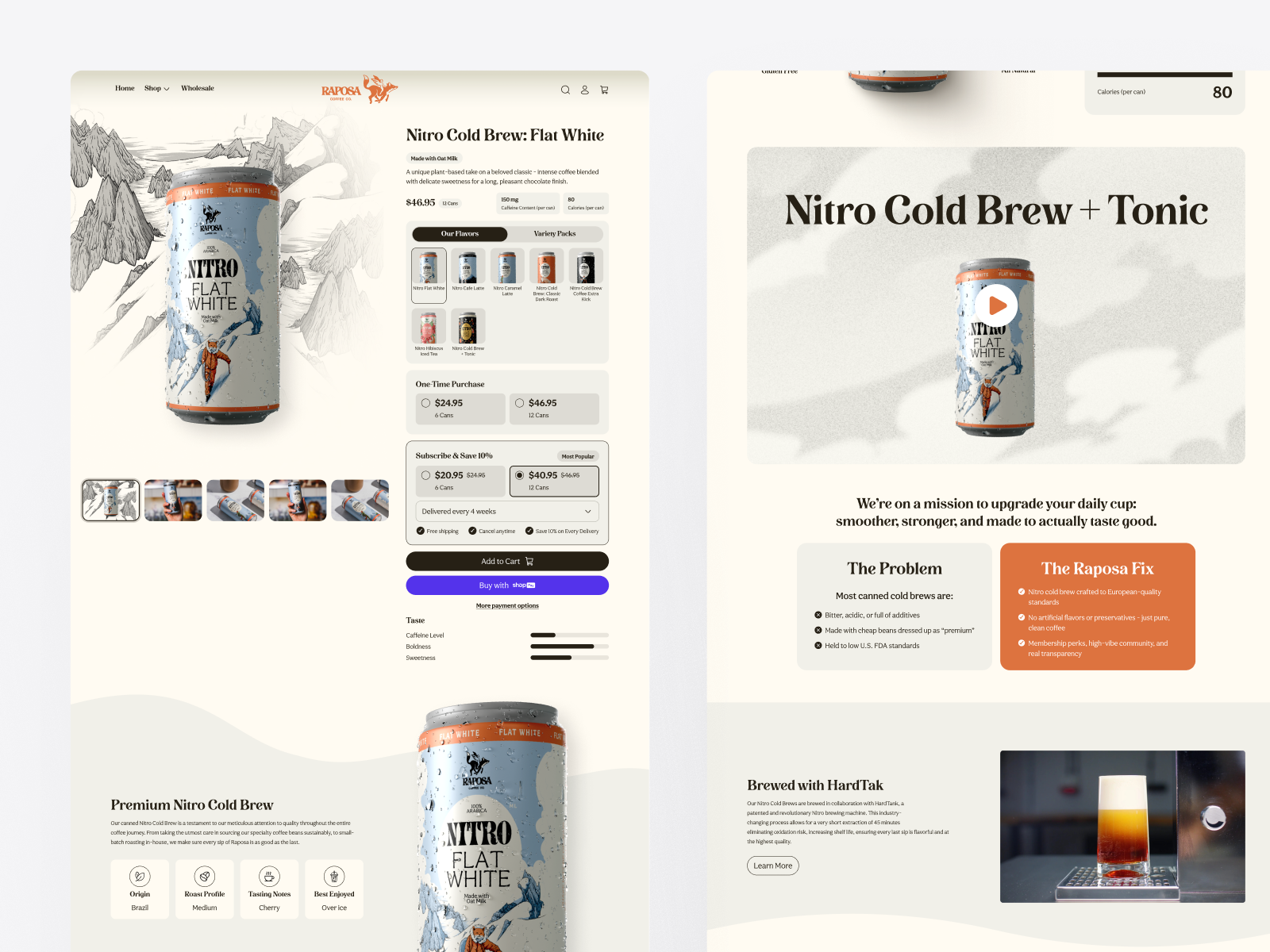 Raposa product page design b2b branding coffee design landing page product design raposa saas ui uiux ux uxdesign web page