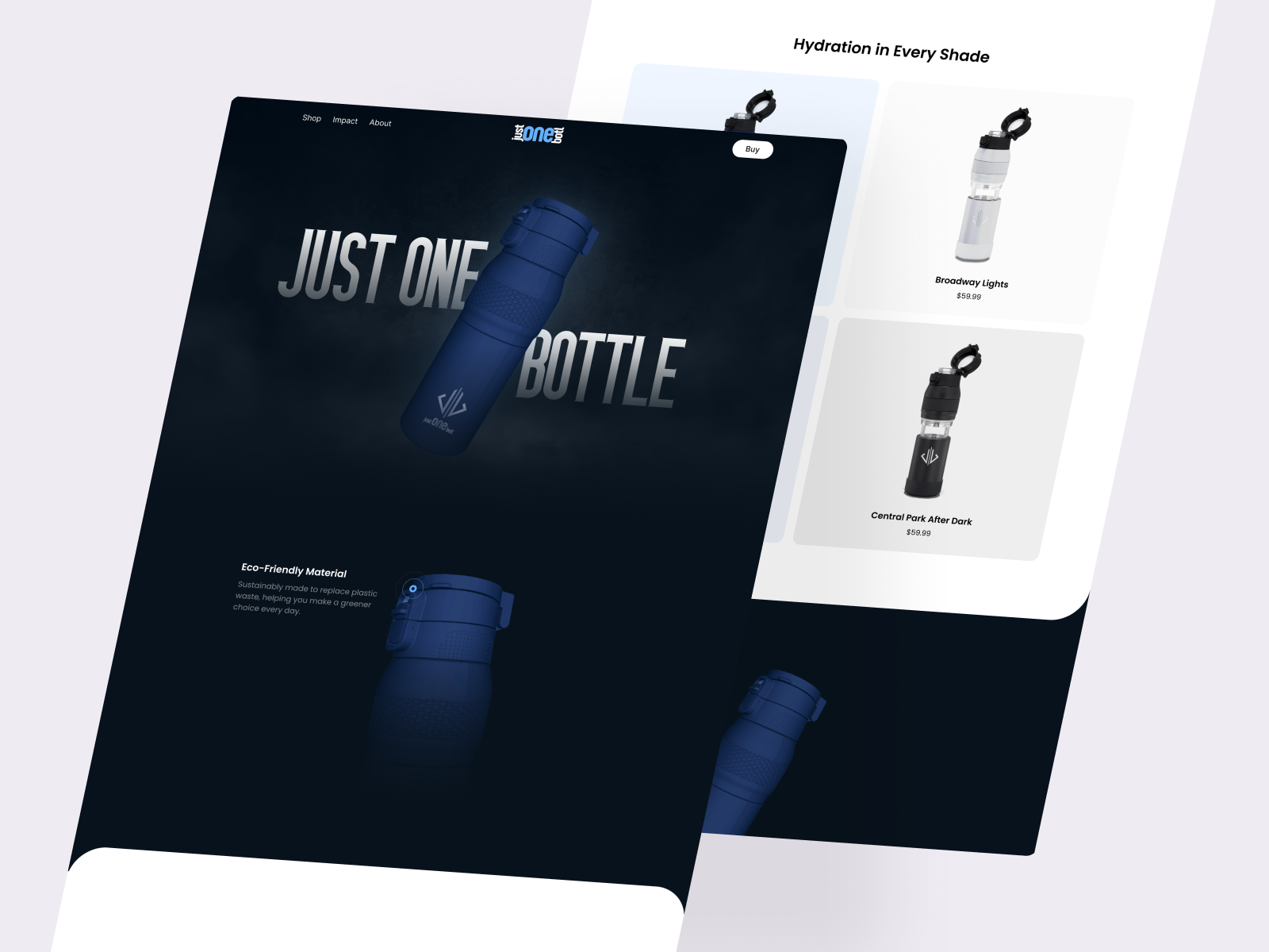 Just one bottl landing page 3d b2b bottle design branding design illustration landing page landing page design mockups product design saas ui uiux ux uxdesign web design website design