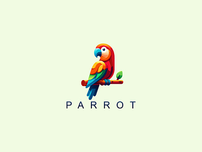 Parrot Logo animal bird bird logo branding graphic design logo logo design parrot parrot logo
