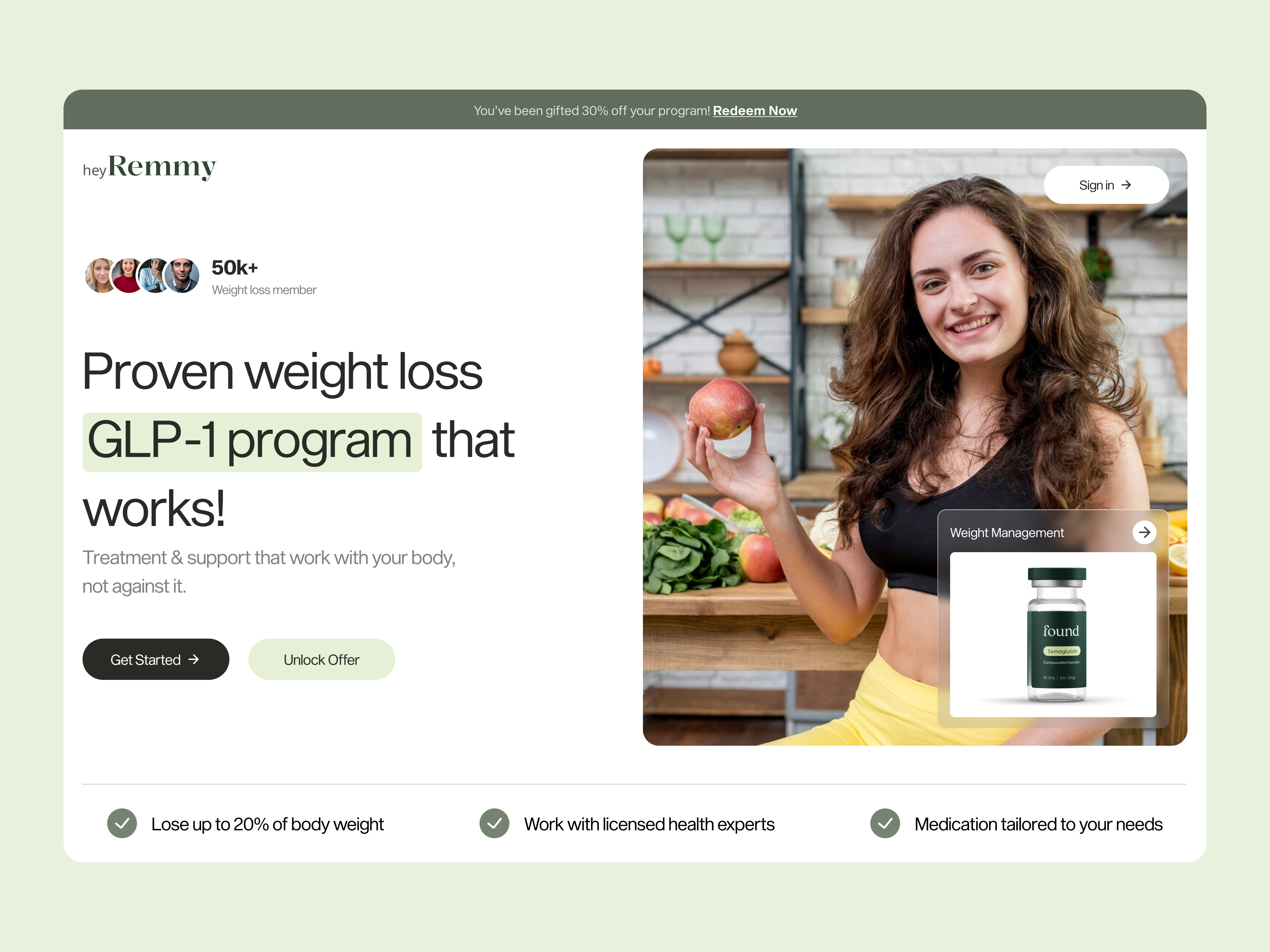 Weight Loss Website branding design glp 1 medicine healthcare website home page design illustration ui ui design ui ux design ux website website design weight loss weight loss website wellness website