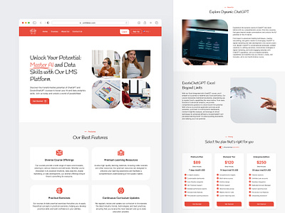 LMS Platform Website Landing Page ai website landing page design landingpage learning platform lms ui design uiux website design