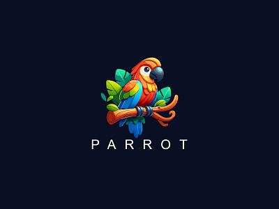 Parrot Logo bird bird logo brand branding flying parrot identity parrot parrot bird parrot brand parrot logo parrot vector parrots