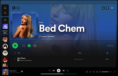 Recreation of the Spotify UI ui