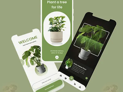 EcoGlow - Mobile App app app design branding figma mobile app plant app ui ux