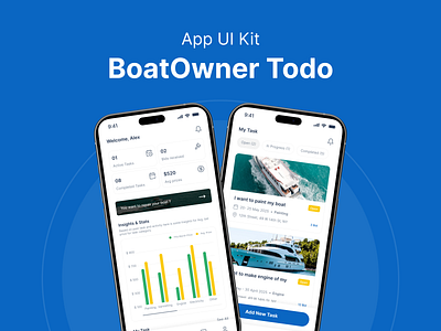 Boat Owner To do App application boat app boat owner case study boatowner app case study creativity design landing page mockup ui ux