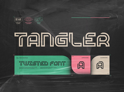 Tangler - Twisted Font alphabet branding design font illustration lettering type typeface typography ui