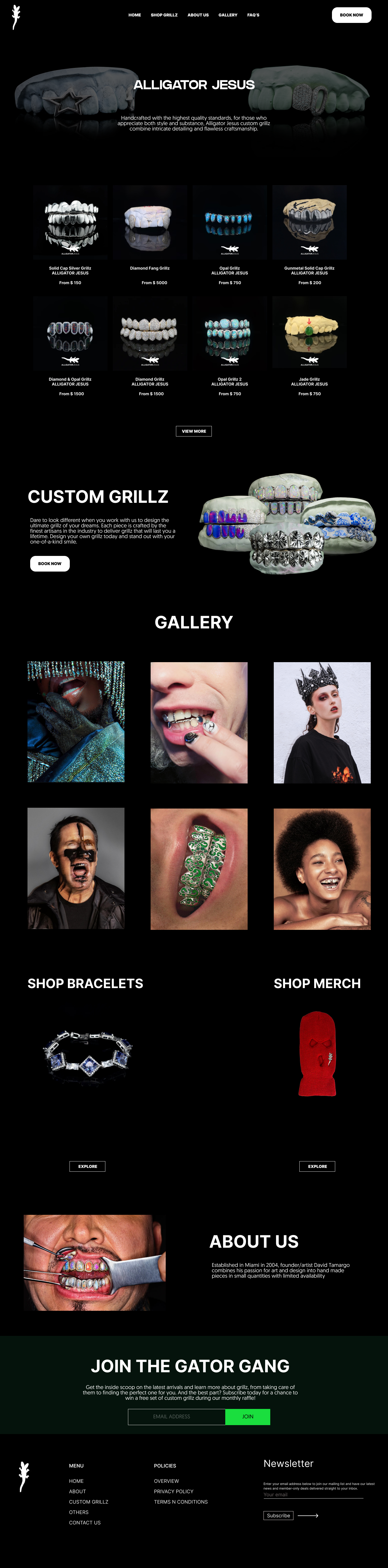 LUXURY GRILLZ WEBSITE DESIGN [CONTACT FOR WEB DESIGN] dark minimalistic diamond grillz ecommerce store fashion grills figma web design framer web design grillz web design luxury men luxury web design minimalistoc web design shopify web design ui y2k streetwear web design