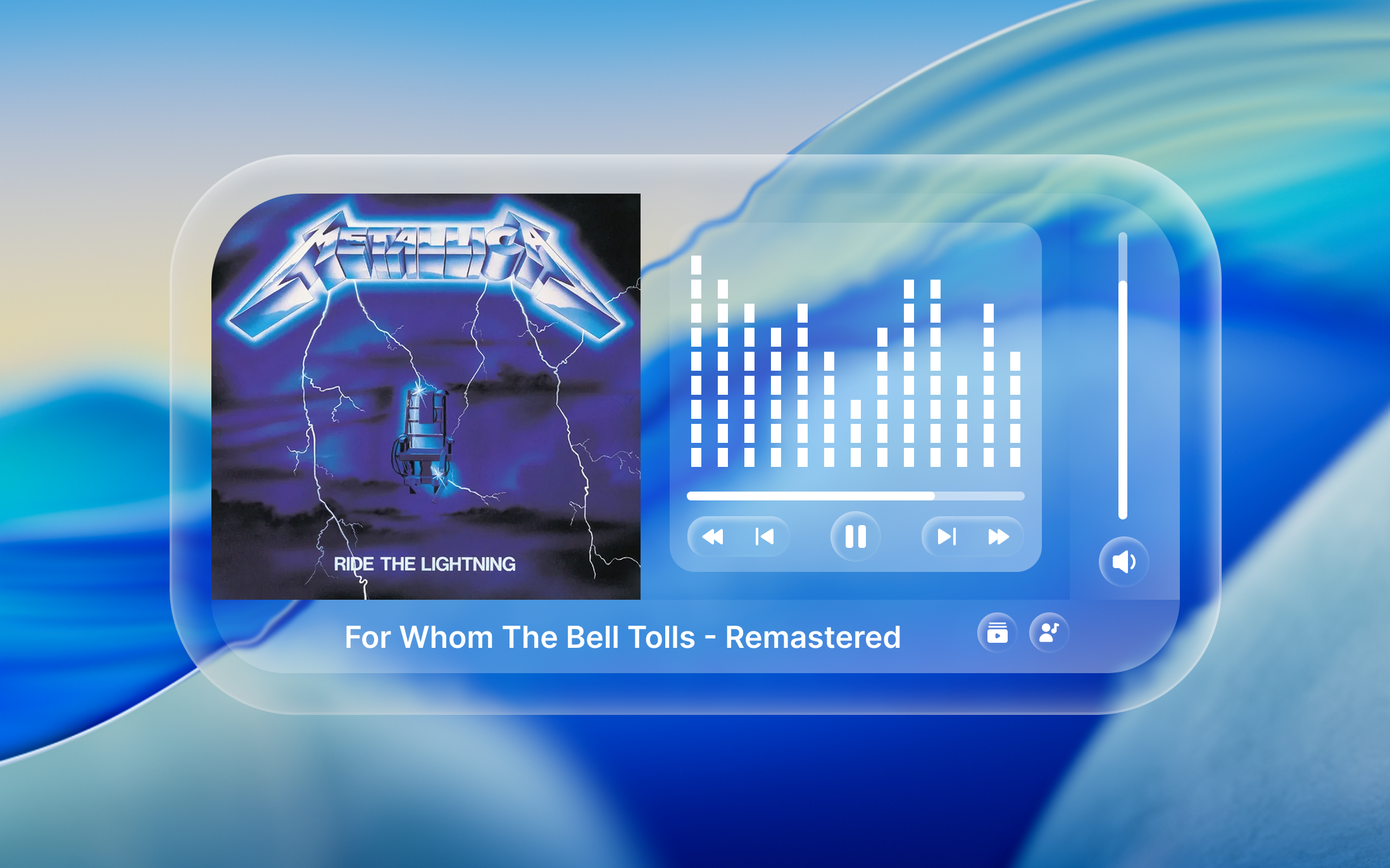 Liquid Glass Music Player — Desktop & Mobile UI Concept applestyle branding cleandesign futuristicui glassmorphism graphic design liquidglass logo musicplayerui ui