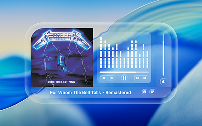Liquid Glass Music Player — Desktop & Mobile UI Concept applestyle branding cleandesign futuristicui glassmorphism graphic design liquidglass logo musicplayerui ui