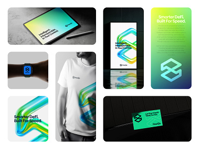 FinoQix – Complete Visual Identity System blockchain brand mockup crypto design defi branding fintech identity gradient logo logo system neural logo smart finance startup visual identity web3 web3 logo