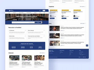 Library website | Landing Page ui