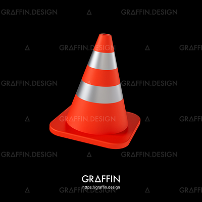 GRAFFIN –3D Traffic Cone Icon danger