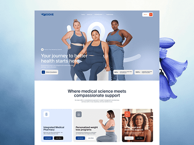 Woove - Website UI/UX Exploration health online platform web health website healthplatform website online fitness traing uiuxdesign web website design websiteuidesign women health platform women health website women platform website women website design