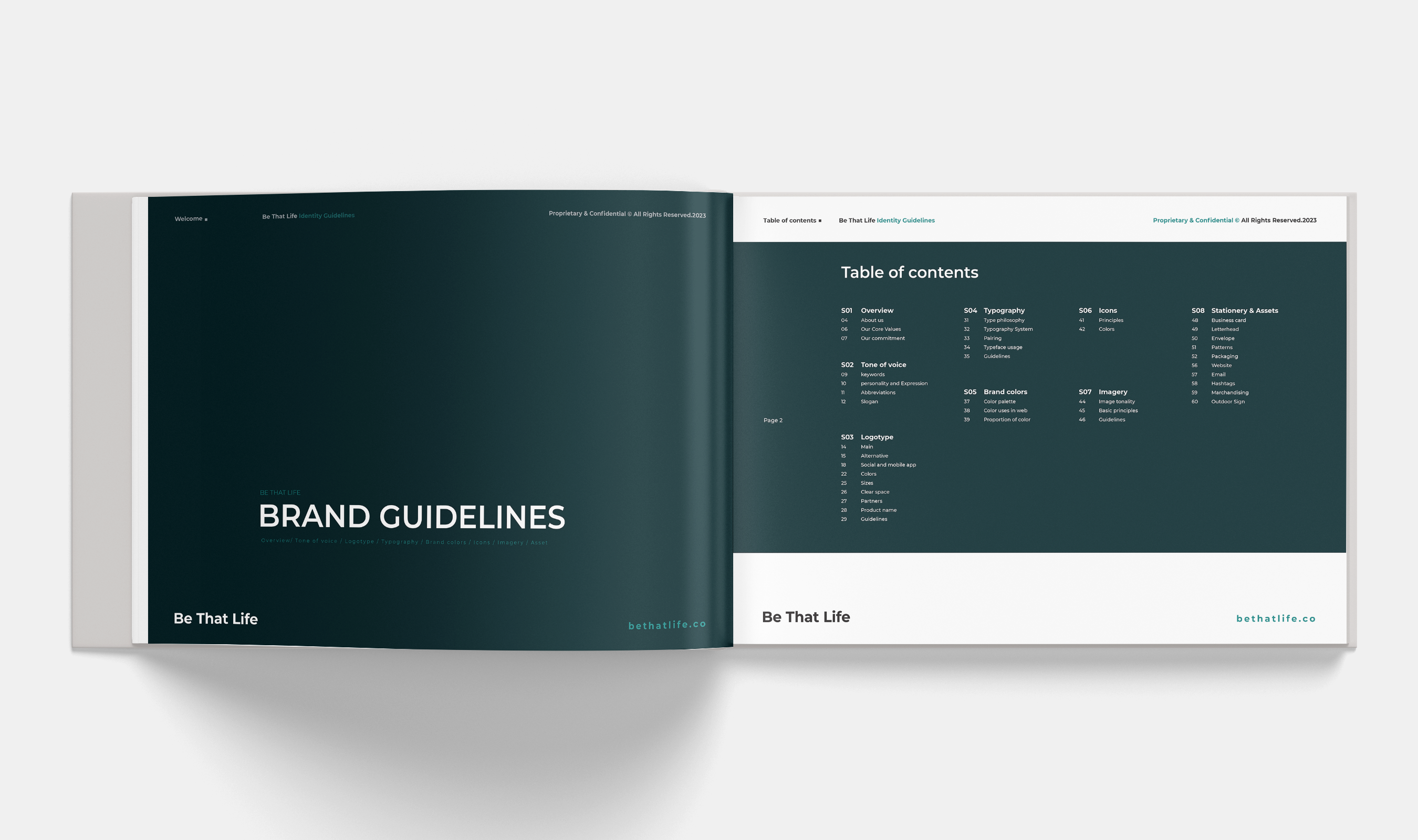 Example of Brand Guidelines Book & Identity Kit