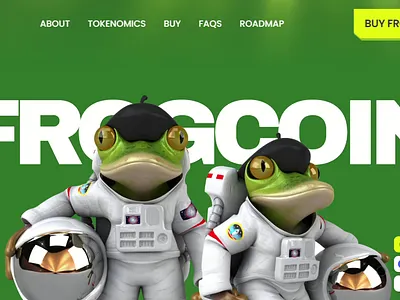 Crypto website design - Frogcoin blockchain website crypto web design crypto website crypto website design figma website design frogcoin design frogcoin website memecoin design video design website design website figma design website meme design website ui design