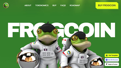 Crypto website design - Frogcoin blockchain website crypto web design crypto website crypto website design figma website design frogcoin design frogcoin website memecoin design video design website design website figma design website meme design website ui design