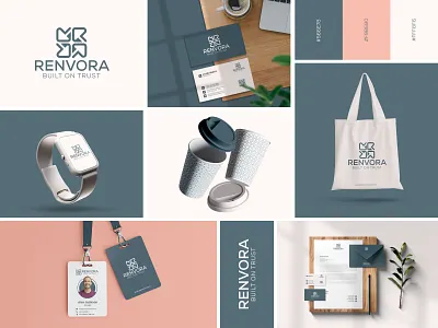Renvora Logo Brand Identity Design with Guidelines brand guidelines brand identity branding design graphic design icon identity letter logo logo designer logo mark logo symbol logodesign logos r logo symbol typography vector