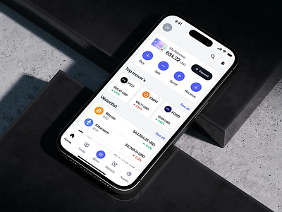 Crypto App Design app branding design figma illustration logo ui ux