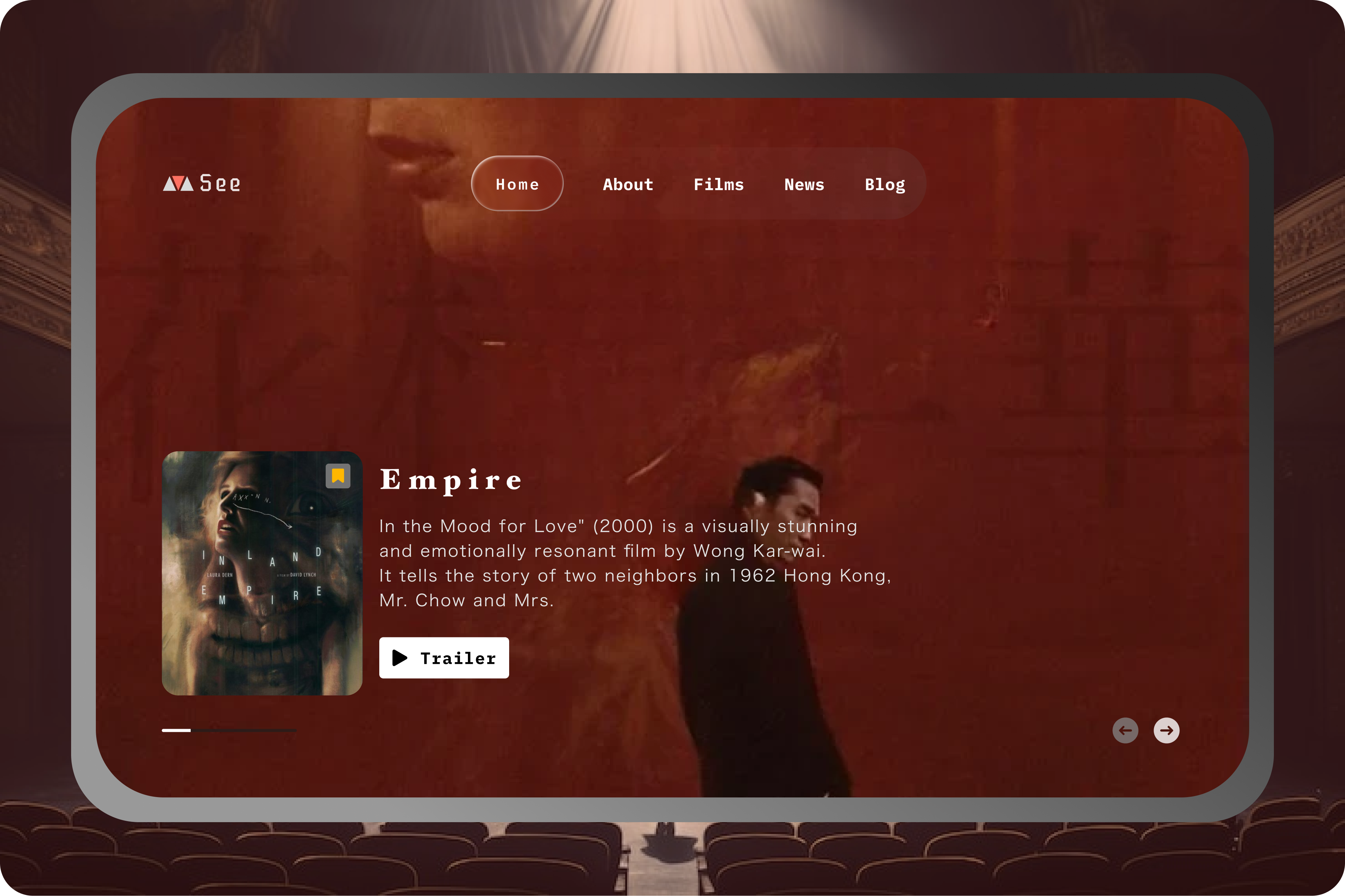 see cinematic design inspiration figma film movie lovers ui concept ui design ui interface ui ux web design