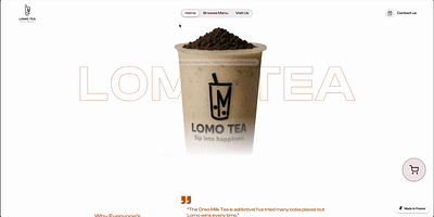 LOMO TEA - eCommerce Website branding design ecommerce landing page product design product page ui user experience ux web design web page