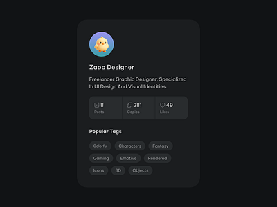 Sidebar Profile saasproduct