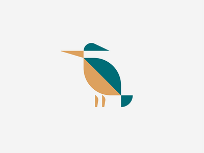 king fisher bird bird logo fish geometric kingfisher logo logo design moder logo