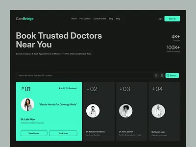 Healthcare Website Design clinic website doctor health health care health website healthcare landing page medical medical website online doctor patient treatment ui website uiux web web design webdesign