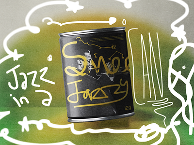 Sweet Jazzy: Jazz in a can branding graphic design logo product typography