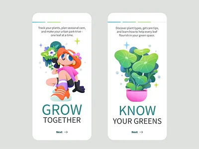 PlantPal abstract cartoon character concept design illustration ui zutto