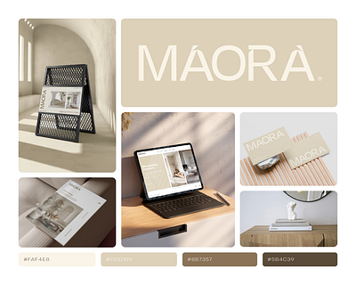 Maora | Brand Identity brand identity branding furniture color palette concept de marque conception branding conception graphique conception logo corporate identity creative brand identity graphic design graphiste image de marque moderne inspiration de conception logo logo minimaliste logo élégant mage de marque modern modern branding visuels de marque