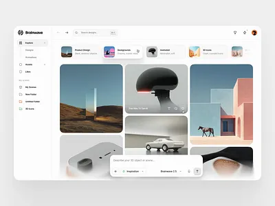 Explore clean ui design web design