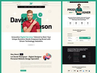David - Personal Portfolio Figma template branding business clean figma graphic design home page landing page modern personal portfolio ui website