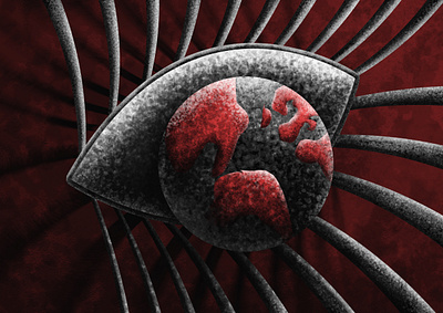 Illusion of truth - imagination collection #8 art black design dynamic earth eye fake illusion illustration line red texture truth world