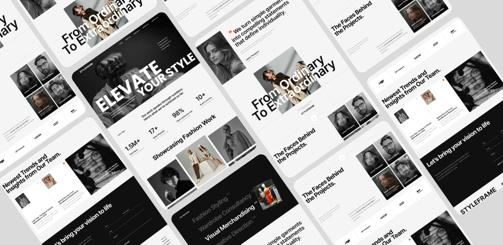 🚨 Fashion meets function — Introducing STYLEFRAME branding typography ui ux