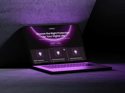 Antivirus - Pricing Page anti virus antivirus dark theme hero page landing neon neumorphic neumorphic design neumorphism price pricing page purple theme safety subscription ui ux web design website