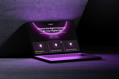 Antivirus - Pricing Page anti virus antivirus dark theme hero page landing neon neumorphic neumorphic design neumorphism price pricing page purple theme safety subscription ui ux web design website