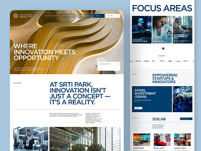 Sharjah Research, Technology & Innovation Park — Website agency blue designfortech digitalecosystem graphic design innovation minimal park past research sergio sharjah srtip technology uae ui webdesign website worth